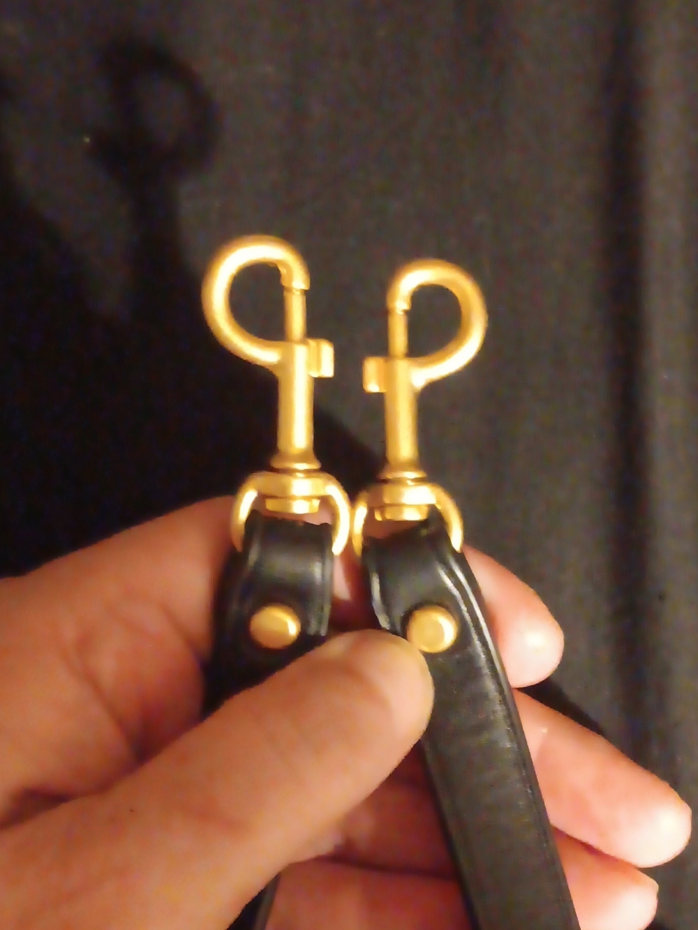 Tory Burch Black Leather Strap with Gold Hardware Women’s Replacement Shoulder - Picture 3 of 5